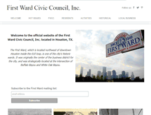 Tablet Screenshot of firstwardhouston.org